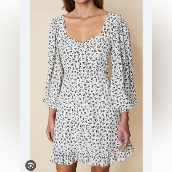 Faithfull the Brand Canna Mini Dress Size 12 - Picture 2 of 7